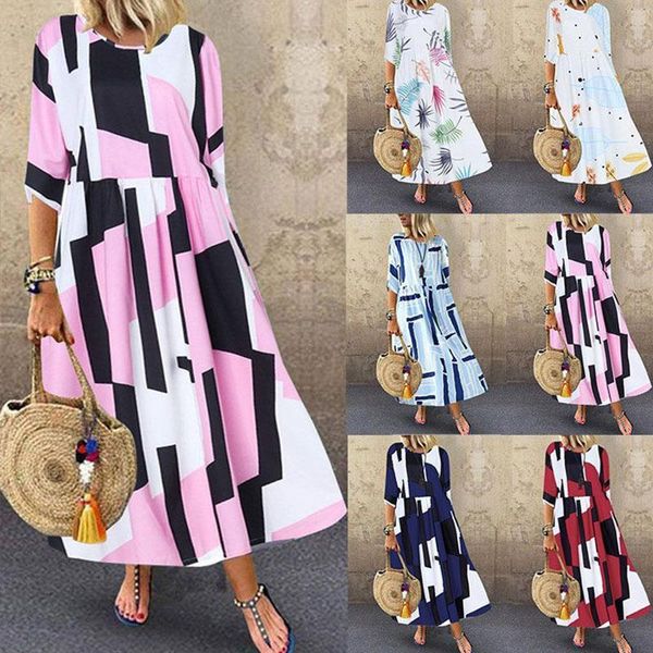 party dresses casial women printed long dress autumn o-neck loose ankle-length sundress ladies plus size holiday vestidosparty, White;black
party dresses casial women printed long dress autumn o-neck loose ankle-length sundress ladies plus size holiday vestidosparty, White;black
