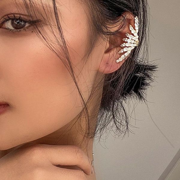clip-on & screw back srcoi 1pcs punk exaggerated rhinestone ear clip no piercing fake cartilage earring for women fan shape gothic jewelry 2, Silver
clip-on & screw back srcoi 1pcs punk exaggerated rhinestone ear clip no piercing fake cartilage earring for women fan shape gothic jewelry 2, Silver