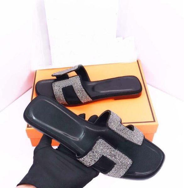 designer brand flat bottom leather casual slippers h sandals women comfort walking shoes leather outsole non-slip, Black
designer brand flat bottom leather casual slippers h sandals women comfort walking shoes leather outsole non-slip, Black