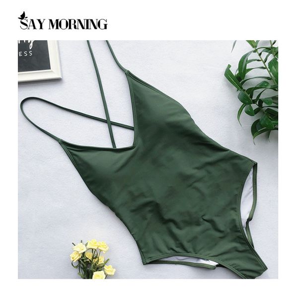 say morning deep v neck swimsuit removable chest pad biquini solid backless beachwear swimwear bathing swimming 220427, White;black
say morning deep v neck swimsuit removable chest pad biquini solid backless beachwear swimwear bathing swimming 220427, White;black