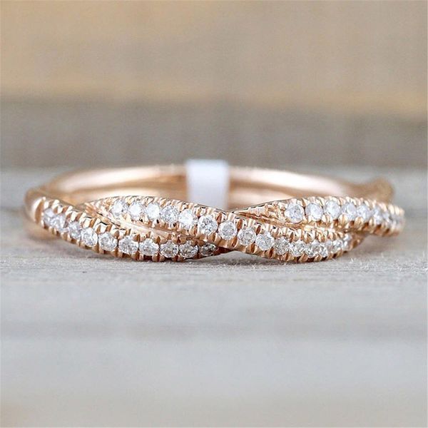 fashion rose gold color ring twist vintage cubic zircon wedding engagement for woman girls gift 220716, Slivery;golden
fashion rose gold color ring twist vintage cubic zircon wedding engagement for woman girls gift 220716, Slivery;golden