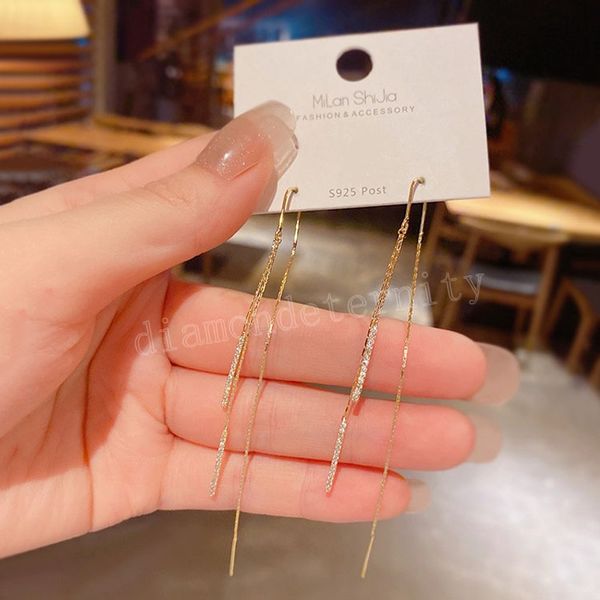 luxury exaggeration gold tassel dangle earrings for women elegance personality high sense thin face ins fashion jewelry gifts, Silver
luxury exaggeration gold tassel dangle earrings for women elegance personality high sense thin face ins fashion jewelry gifts, Silver