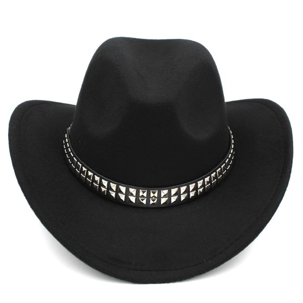 women men western cowboy hats wide brim cowgirl jazz cap with punk rivet leather band, Blue;gray
women men western cowboy hats wide brim cowgirl jazz cap with punk rivet leather band, Blue;gray