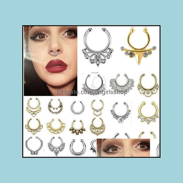 nose rings studs body jewelry ring crystal hoop piercing fake septum clicker non pierc dhwvy, Silver
nose rings studs body jewelry ring crystal hoop piercing fake septum clicker non pierc dhwvy, Silver