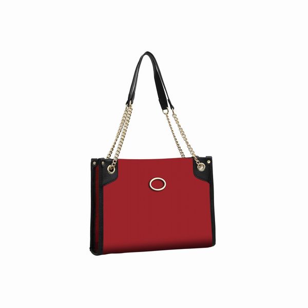new women's red canvas shoulder bags large tote bag eco-friendly material black leather trim metal chain shoulder strap zip closure
new women's red canvas shoulder bags large tote bag eco-friendly material black leather trim metal chain shoulder strap zip closure