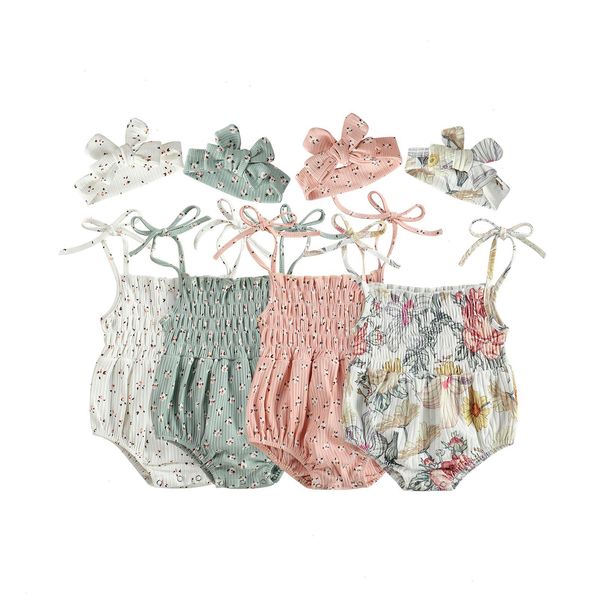 summer 0-24m baby girl 2pcs set floral print bows spaghetti straps sleeveless bodysuit headband 4 colors, White
summer 0-24m baby girl 2pcs set floral print bows spaghetti straps sleeveless bodysuit headband 4 colors, White