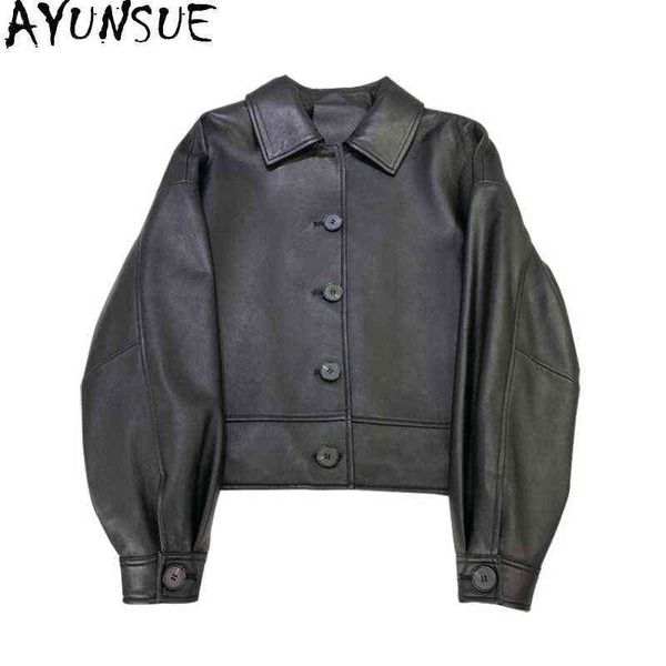 ayunsue 2021 genuine leather clothing for women genuine sheepskin jackets famal short women winter streetwear leather jacket ladies sqq74 j2, Black
ayunsue 2021 genuine leather clothing for women genuine sheepskin jackets famal short women winter streetwear leather jacket ladies sqq74 j2, Black