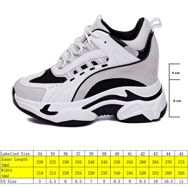 2022 platform wedge sneakers chunky shoes 9cm hidden heel za fashion genuine leather comfy breathable vulcanized shoes, Black;yellow
2022 platform wedge sneakers chunky shoes 9cm hidden heel za fashion genuine leather comfy breathable vulcanized shoes, Black;yellow