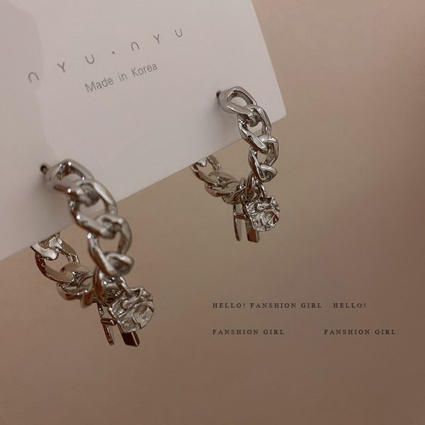 925 silver needle chain cross wafer pendant c- shaped earrings korean elegance retro fashion ear ring eardrop earring, Golden
925 silver needle chain cross wafer pendant c- shaped earrings korean elegance retro fashion ear ring eardrop earring, Golden