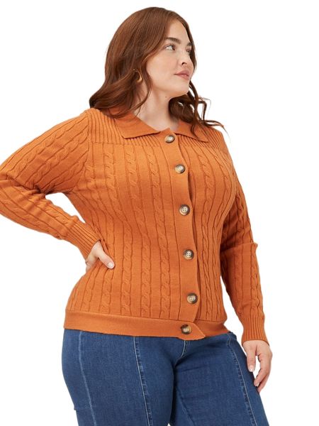 plus viscose cable knit cardigan c41f#, Black
plus viscose cable knit cardigan c41f#, Black