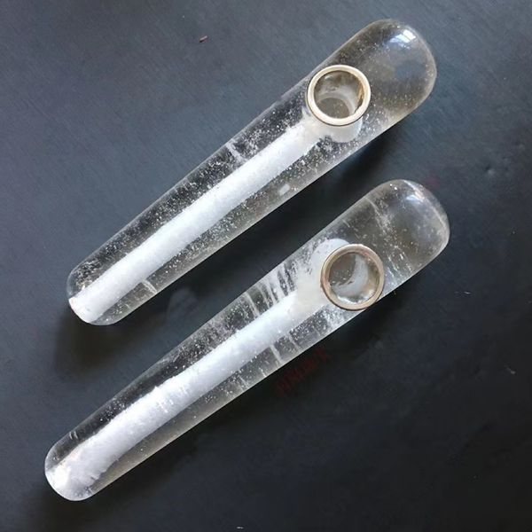 column shape natural gemstone tabacco smoking pipe accessory clear quartz crystal kit, Silver
column shape natural gemstone tabacco smoking pipe accessory clear quartz crystal kit, Silver