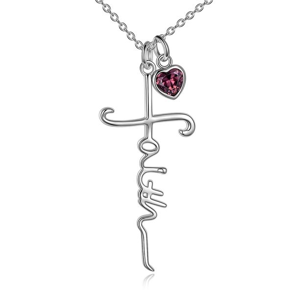 pendant necklaces faith cross necklace for women birthstone sterling sier wit amjww, Silver
pendant necklaces faith cross necklace for women birthstone sterling sier wit amjww, Silver