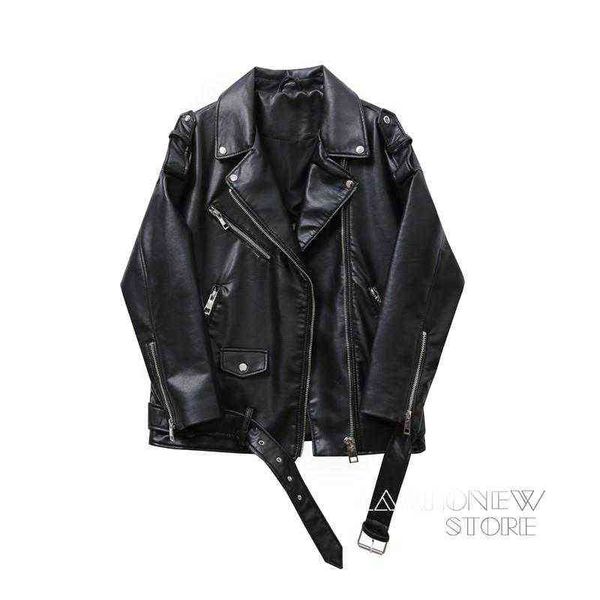 zaahonew 2022 spring autumn women fashion faux leather jacket coat female zipper biker jackets loose outwear j220727, Black
zaahonew 2022 spring autumn women fashion faux leather jacket coat female zipper biker jackets loose outwear j220727, Black
