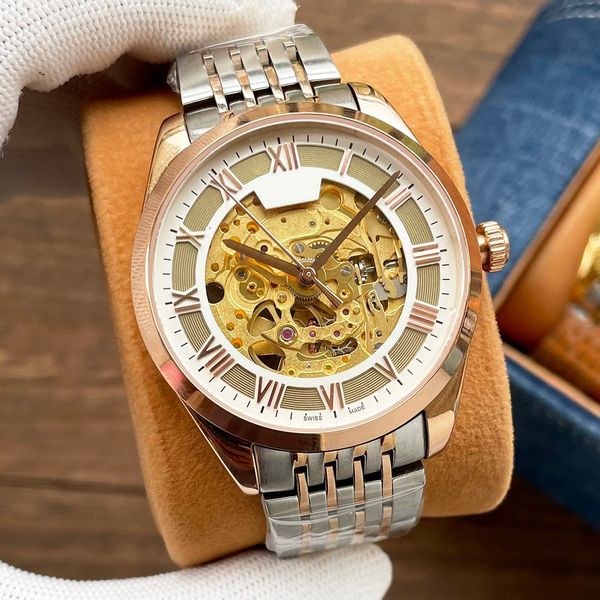 watchs for men fashion watch new mens fully automatic mechanical movement hour fand display wristwatches luxury metal strap waterproof watch, Slivery;brown
watchs for men fashion watch new mens fully automatic mechanical movement hour fand display wristwatches luxury metal strap waterproof watch, Slivery;brown