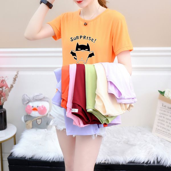 women's t-shirt 2022 wholesale and summer korean short-sleeved t-shirt bottoming shirt loose student womens clothes one, White
women's t-shirt 2022 wholesale and summer korean short-sleeved t-shirt bottoming shirt loose student womens clothes one, White