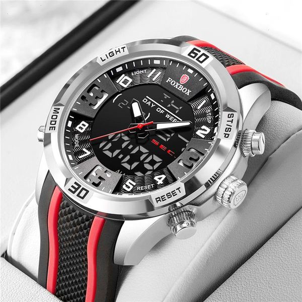 mens watches men silicone strap 30m waterproof watch for brand dual display quartz alarm digital clock, Slivery;brown
mens watches men silicone strap 30m waterproof watch for brand dual display quartz alarm digital clock, Slivery;brown