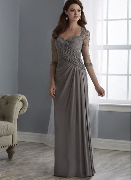 sweetheart mermaid mother of the bride dresses 3/4 long sleeves floor length chiffon aappliued formal evening dress wedding guest, Black;red
sweetheart mermaid mother of the bride dresses 3/4 long sleeves floor length chiffon aappliued formal evening dress wedding guest, Black;red