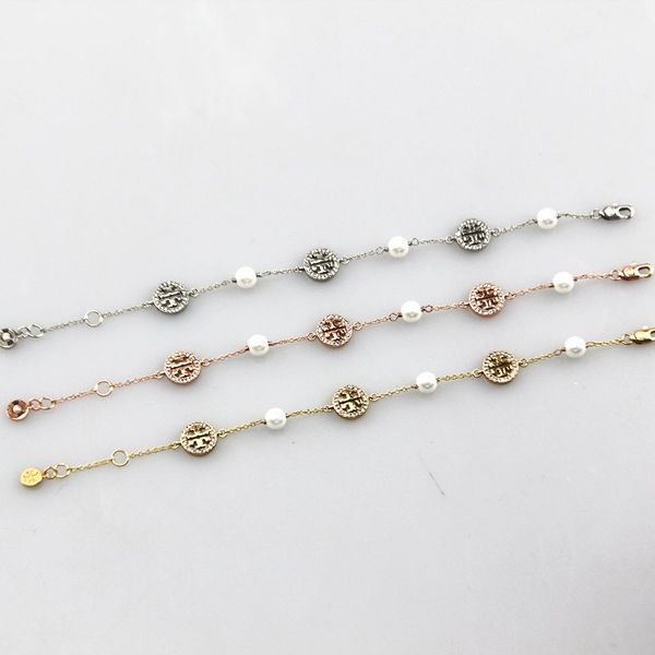 luxury designer charm bracelets stainless steel brand style crystal pearl link bracelet jewelry for wedding party, Golden;silver
luxury designer charm bracelets stainless steel brand style crystal pearl link bracelet jewelry for wedding party, Golden;silver