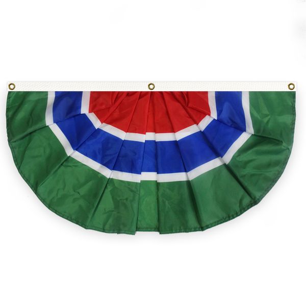 gambia pleated fan flag bunting 1.5x3 ft premium polyester half banner with brass grommets for indoor outdoor decoration
gambia pleated fan flag bunting 1.5x3 ft premium polyester half banner with brass grommets for indoor outdoor decoration