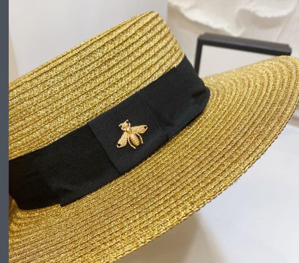 summer women bee straw hat fashion designers ladies sun protection grass braid beach personality wide brim hats sun caps with ribb, Blue;gray
summer women bee straw hat fashion designers ladies sun protection grass braid beach personality wide brim hats sun caps with ribb, Blue;gray
