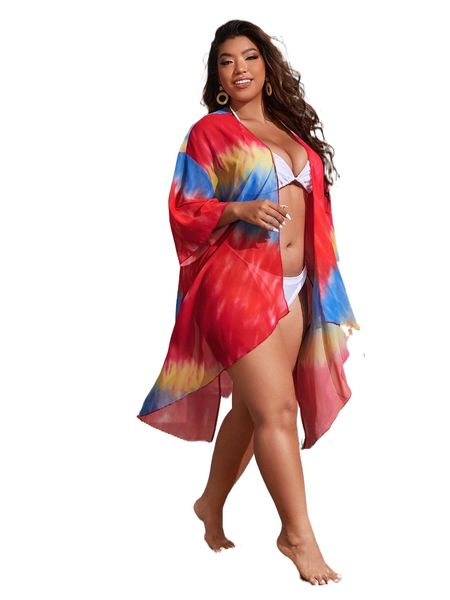 plus tie dye drop shoulder kimono q9mz#, Black;gray
plus tie dye drop shoulder kimono q9mz#, Black;gray
