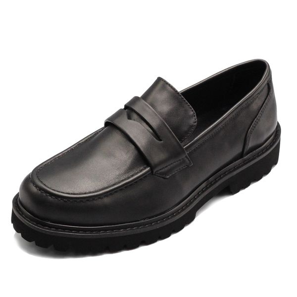 cowskin lazy shoes men platform shoe driving loafers thick sole fashion suit dress shoes mens oxfords, Black
cowskin lazy shoes men platform shoe driving loafers thick sole fashion suit dress shoes mens oxfords, Black