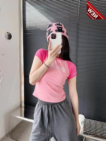 ch cherry blossom pink vine short sleeve color block spice girl tight high elastic t-shirt women's top, White;black
ch cherry blossom pink vine short sleeve color block spice girl tight high elastic t-shirt women's top, White;black