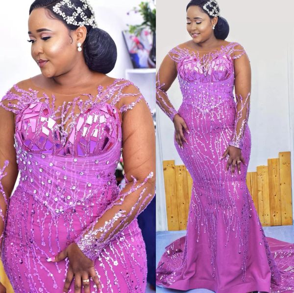 2022 fuchsia mermaid evening dresses long sleeves jewel neck beaded sequins beading african plus size satin sweep train prom party gown form, Black;red
2022 fuchsia mermaid evening dresses long sleeves jewel neck beaded sequins beading african plus size satin sweep train prom party gown form, Black;red