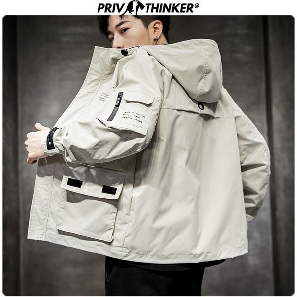 privathinker men's hip hop hooded jacket men autumn outwear fashion coat korean jackets male casual safari style clothes t200117, Black;brown
privathinker men's hip hop hooded jacket men autumn outwear fashion coat korean jackets male casual safari style clothes t200117, Black;brown