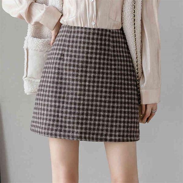 jxmyy plaid skirt female autumn and winter fashion retro high waist thin a-line skirt woolen bag hip skirt 210412, Black
jxmyy plaid skirt female autumn and winter fashion retro high waist thin a-line skirt woolen bag hip skirt 210412, Black
