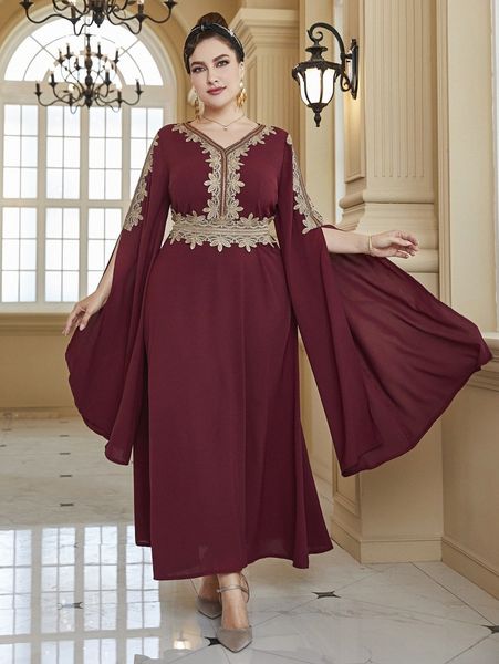 plus guipure lace split sleeve dress t8yl#, Black
plus guipure lace split sleeve dress t8yl#, Black