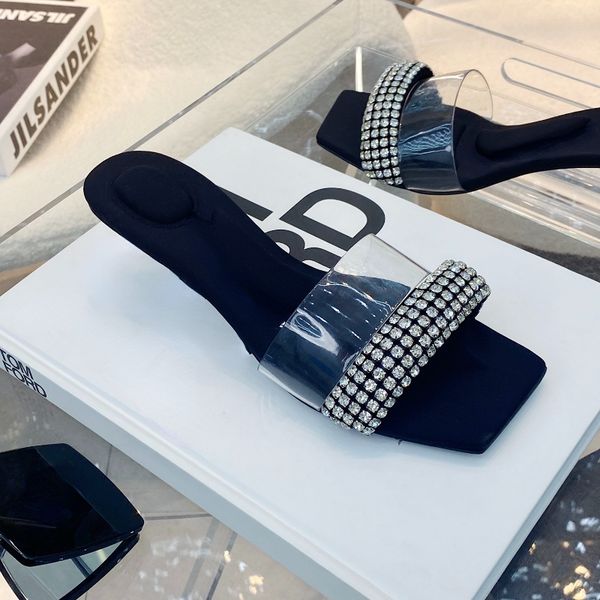 2022 new sandal women's shoes fashion square diamond transparent high heels female brand design joker fairy slippers, Black
2022 new sandal women's shoes fashion square diamond transparent high heels female brand design joker fairy slippers, Black
