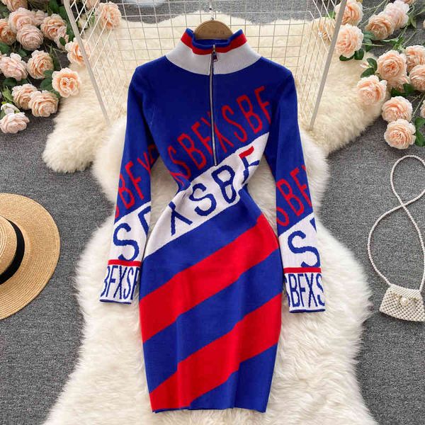 casual dresses autumn style foreign fashion zipper minority contrast color stripe slim long sleeve knitted dress high collar wool q97h, Black;gray
casual dresses autumn style foreign fashion zipper minority contrast color stripe slim long sleeve knitted dress high collar wool q97h, Black;gray