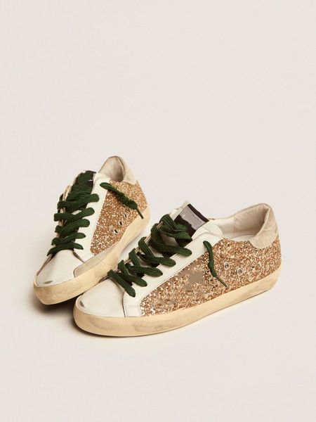 couple small dirty shoes designer luxury italian leather golden super-star gold glitter sneakers neon-pink suede stars neiman marcus casual, Black
couple small dirty shoes designer luxury italian leather golden super-star gold glitter sneakers neon-pink suede stars neiman marcus casual, Black