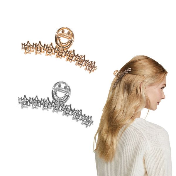 length 11.5 cm large smile cross hair clamps chinese words shape a word hair clips metal face claw hairpins for women wash ponytail scrunchi, Slivery;golden
length 11.5 cm large smile cross hair clamps chinese words shape a word hair clips metal face claw hairpins for women wash ponytail scrunchi, Slivery;golden