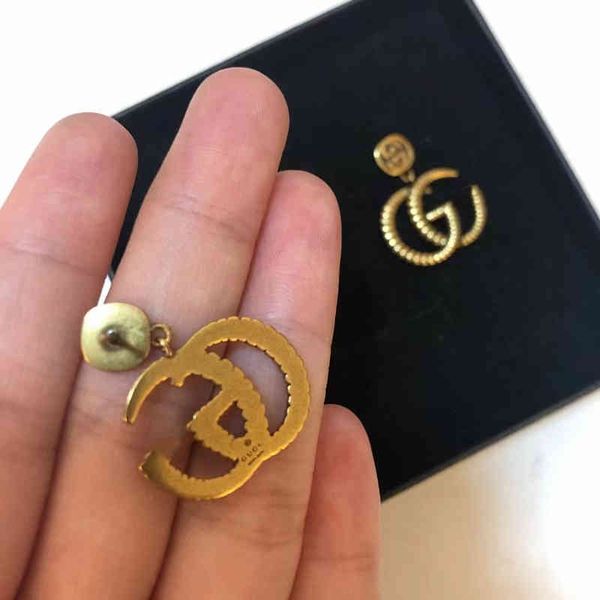 outlet ancient cracked letter double fried dough twist earrings female worn simple earrings, Golden
outlet ancient cracked letter double fried dough twist earrings female worn simple earrings, Golden