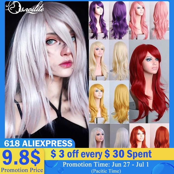 costume accessories synthetic 28colors 22inch loose wave wigs halloween cosplay wig blue red pink grey purple hair wig cosplay for party, Silver
costume accessories synthetic 28colors 22inch loose wave wigs halloween cosplay wig blue red pink grey purple hair wig cosplay for party, Silver