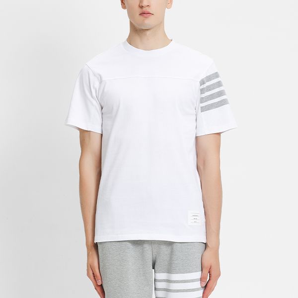 2022 summer men's t-shirts new arrival fashion brand women's custom classic cotton jersey sleeve stripes blouses solid o-neck comf, White;black
2022 summer men's t-shirts new arrival fashion brand women's custom classic cotton jersey sleeve stripes blouses solid o-neck comf, White;black