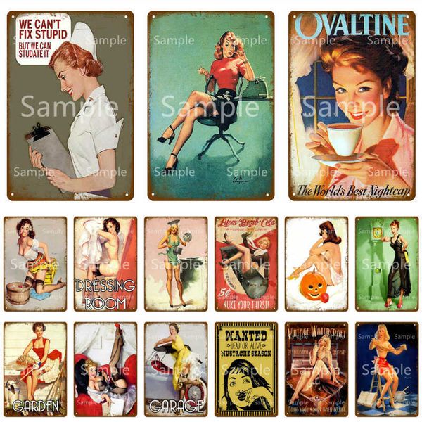 garden garage dressing room pin up girl poster vintage metal tin sign decorative wall plates for bar cafe pub home decor
garden garage dressing room pin up girl poster vintage metal tin sign decorative wall plates for bar cafe pub home decor