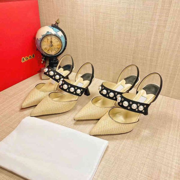 sandals pearl rivet temperament baotou sandals women's summer pointed thin heels with french celebrity high, Black
sandals pearl rivet temperament baotou sandals women's summer pointed thin heels with french celebrity high, Black