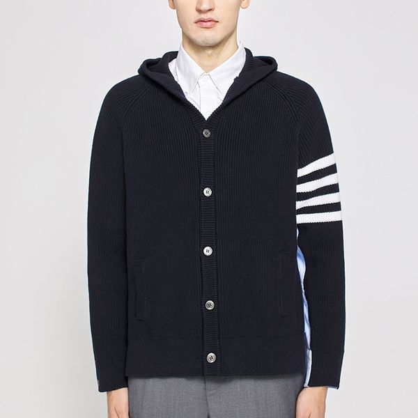 tb men's sweaters classic cotton patchword 4-bar stripes v-neck cardigan hoodie 2022 spring new arrival korean design coats, White;black
tb men's sweaters classic cotton patchword 4-bar stripes v-neck cardigan hoodie 2022 spring new arrival korean design coats, White;black