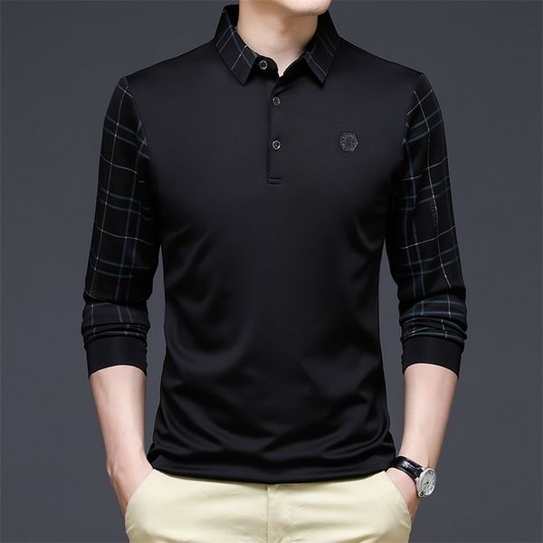 tfetters brand autumn polo shirt men long sleeve casual business polo shirt fashion patchwork anti-wrinkle mens clothing 220408, White;black
tfetters brand autumn polo shirt men long sleeve casual business polo shirt fashion patchwork anti-wrinkle mens clothing 220408, White;black