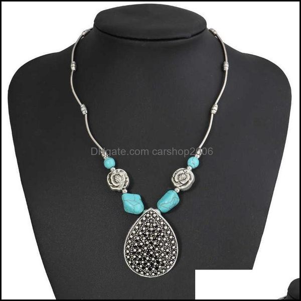 pendant necklaces pendants jewelry womens circar tassel tibetan sier turquoise fashion gift national style women diy necklace drop deliver, Silver 
pendant necklaces pendants jewelry womens circar tassel tibetan sier turquoise fashion gift national style women diy necklace drop deliver, Silver