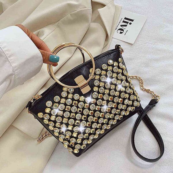 evening bags rhinestone bags for women luxury designer purses and handbags shopper fashion rivet ring chain pu leather tote shoulder bag 220
evening bags rhinestone bags for women luxury designer purses and handbags shopper fashion rivet ring chain pu leather tote shoulder bag 220
