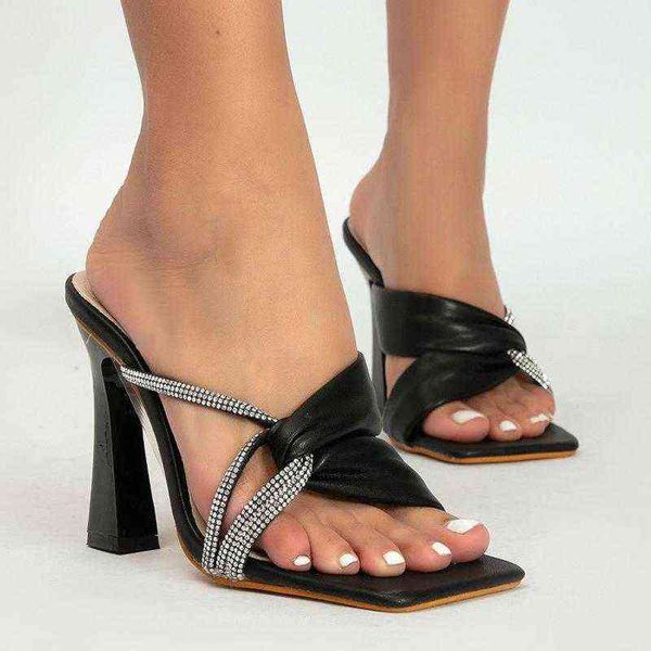 summer women mules fashion square open toe thin high heel slippers pu crystal decoration sandals ytmtloy indoor sapatos 2 220610, Black
summer women mules fashion square open toe thin high heel slippers pu crystal decoration sandals ytmtloy indoor sapatos 2 220610, Black