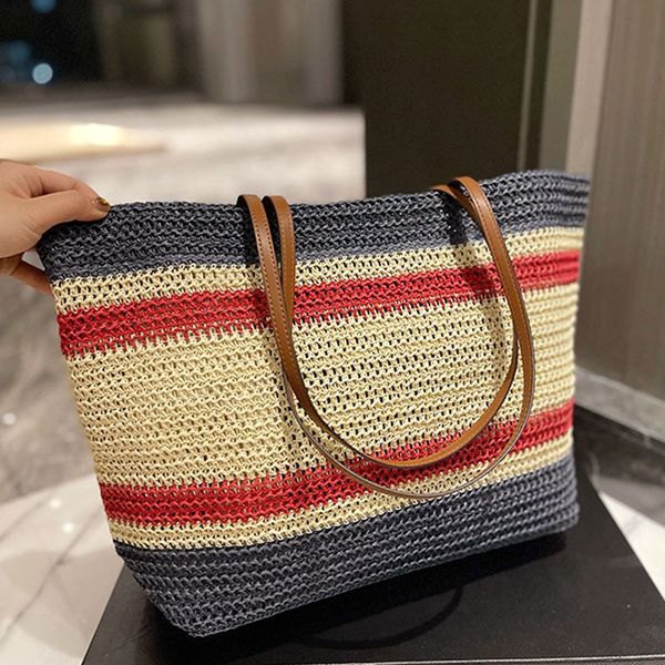 straw tote bag knitting handbag women open shoulder bags spring outing shopping bucket bags colorful stripes embroidered letters large capac
straw tote bag knitting handbag women open shoulder bags spring outing shopping bucket bags colorful stripes embroidered letters large capac