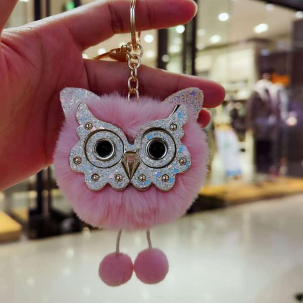 cute cartoon owl fluffy rabbit fur plush ball pendant key chain for bag car trinket animal keychain handbag key ring, Silver
cute cartoon owl fluffy rabbit fur plush ball pendant key chain for bag car trinket animal keychain handbag key ring, Silver