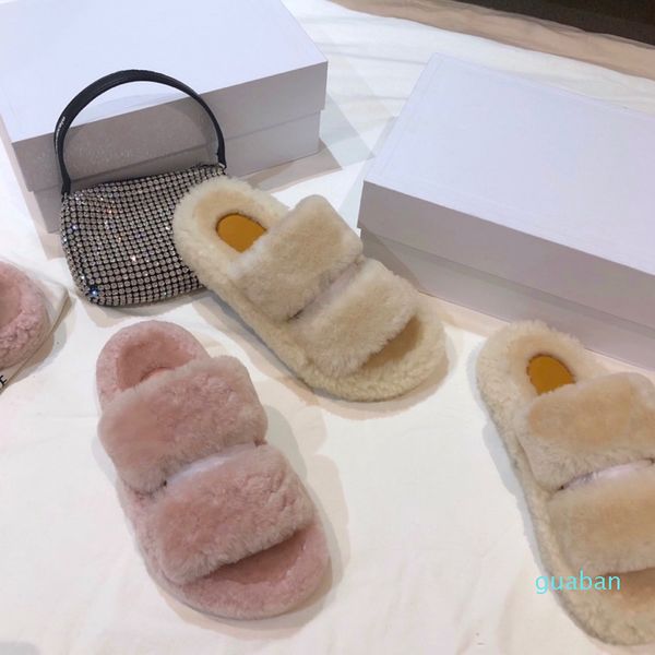 designer thick sole women wool slippers leather flip-flops winter home warm comfortable loafers luxury fashion non-slip open-to, Black
designer thick sole women wool slippers leather flip-flops winter home warm comfortable loafers luxury fashion non-slip open-to, Black