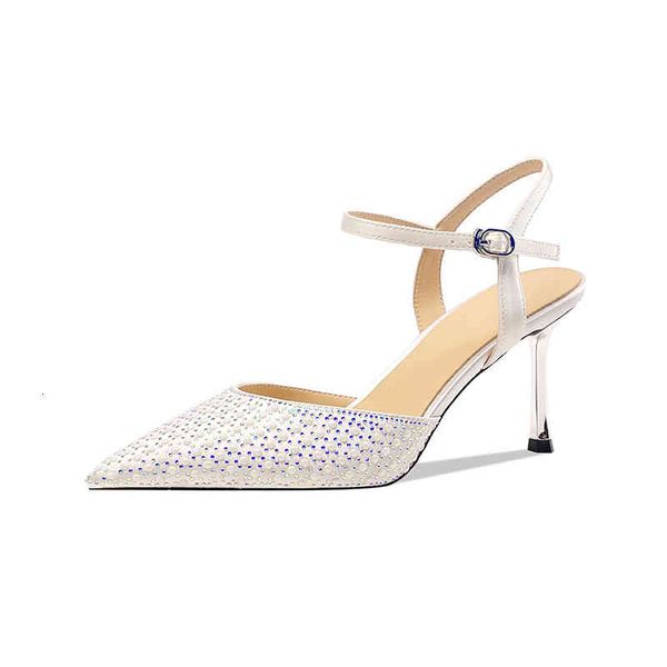 sandals summer women's shoes pointed thin high heels electroplated heel drill buckle baotou metal spicy mother sandals women cjal, Black
sandals summer women's shoes pointed thin high heels electroplated heel drill buckle baotou metal spicy mother sandals women cjal, Black