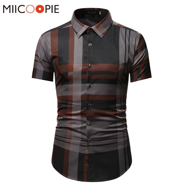 summer business social chemise homme casual party short sleeve striped shirt men dress luxury button up fashion mens clothes, White;black
summer business social chemise homme casual party short sleeve striped shirt men dress luxury button up fashion mens clothes, White;black